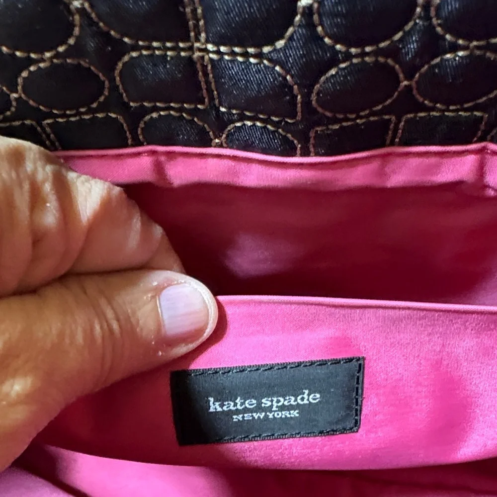 Kate Spade Black Geometric woman’s/Men's Messenger Bag - Picture 4 of 11